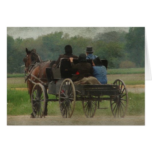 Amish Family Outing Cards (Front Horizontal)