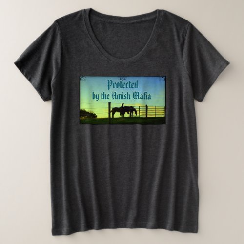 Amish Farm Life Amish Sunset Plus Size T_Shirt