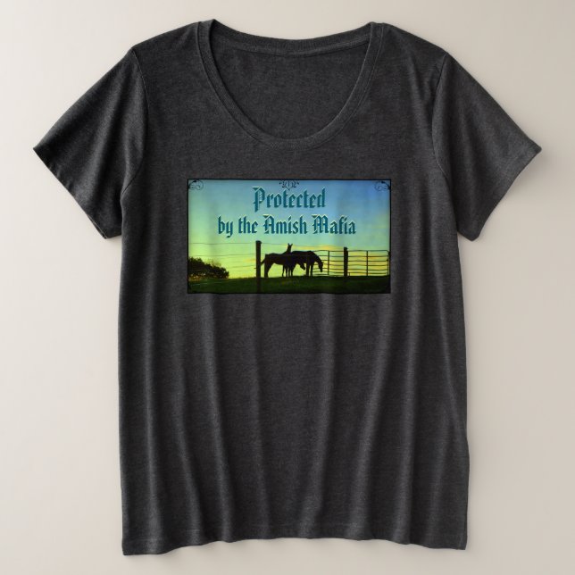 Amish Farm Life. Amish Sunset. Plus Size T-Shirt (Design Front)