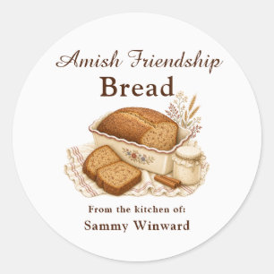Amish Friendship Bread Homemade Gift Label