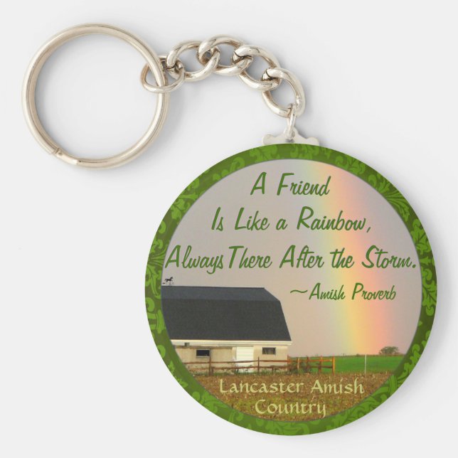 Amish Friendship proverb Keychain! Keychain (Front)