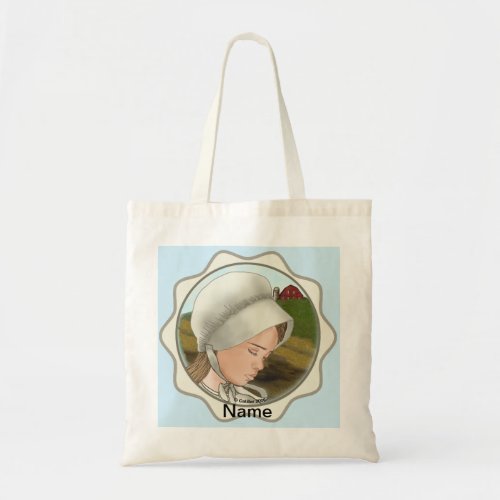 Amish Girl Bonnet Tote Bag