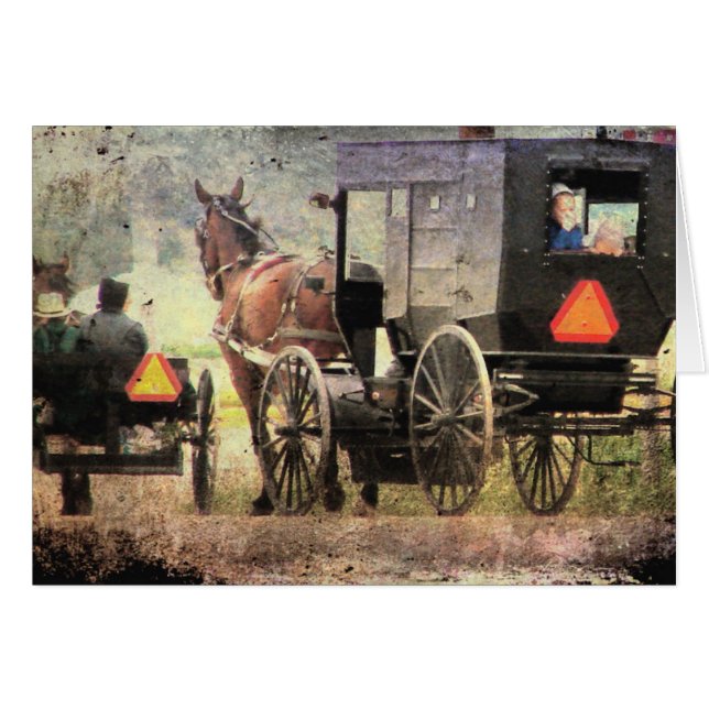 Amish Horse and Buggy Cards (Front Horizontal)