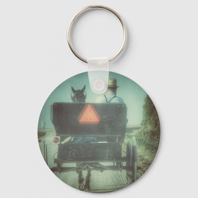 Amish Horse and Buggy Keychain (Front)