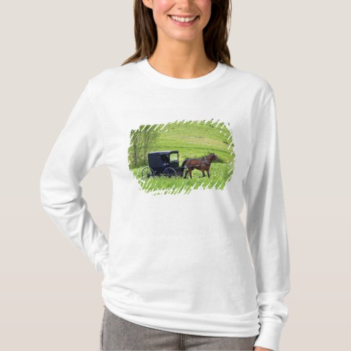 Amish horse and buggy near Berlin Ohio T_Shirt