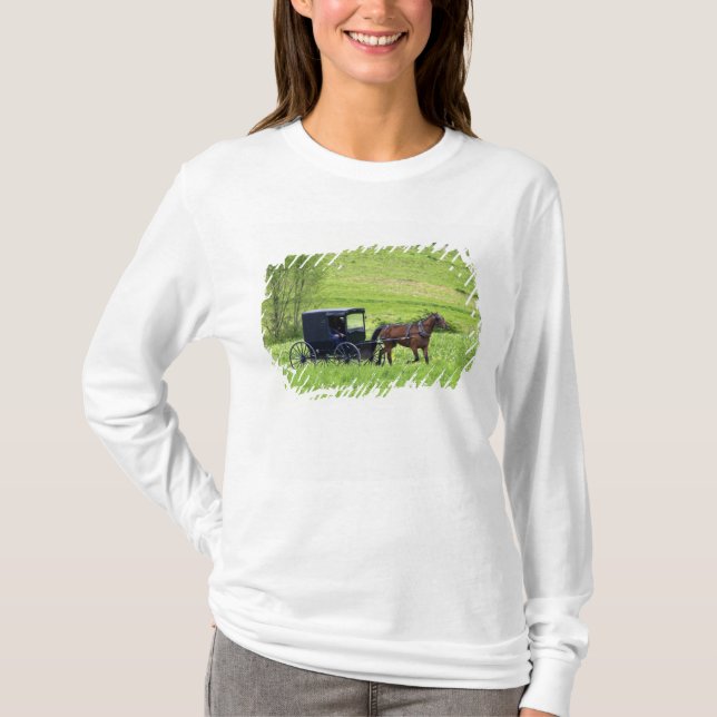 Amish horse and buggy near Berlin, Ohio. T-Shirt (Front)