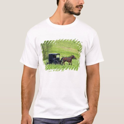 Amish horse and buggy near Berlin Ohio T_Shirt