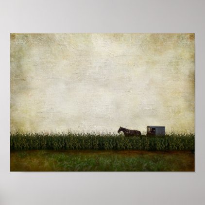 Amish horse and buggy poster
