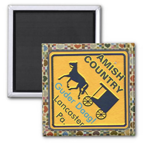 Amish Horse  Buggy Good Day Magnet Magnet