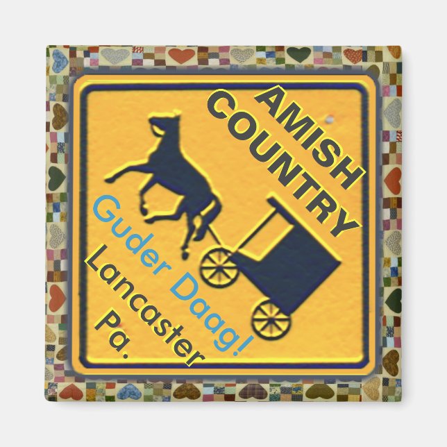 Amish Horse & Buggy "Good Day" Magnet! Magnet (Front)