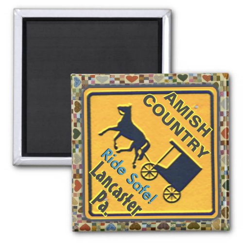 Amish Horse  Buggy Ride Safe Magnet Magnet