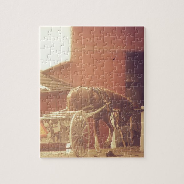 Amish Horse Jigsaw Puzzle (Vertical)