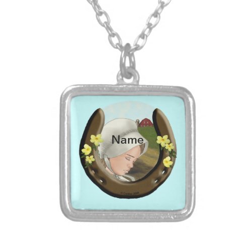 Amish Horseshoe Girl necklace