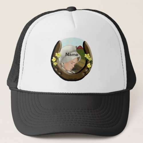 Amish Horseshoe Girl Trucker Hat