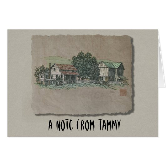 Amish House & Barn Cards (Front Horizontal)