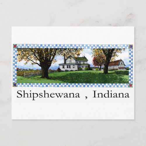 Amish House Shipshewana Indiana Postcard