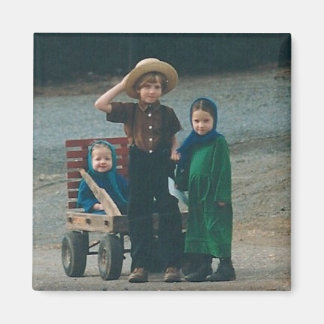 Amish Kids Lancaster County PA Magnet