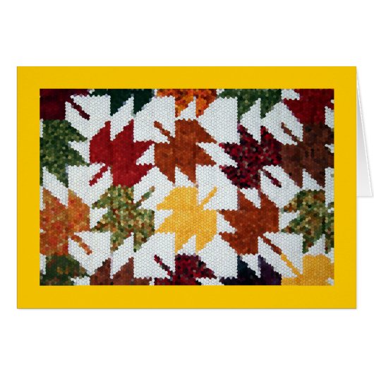 Amish Leaves Cards (Front Horizontal)