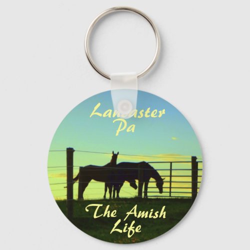 Amish Life Lancaster County Horses Ketchain Keychain