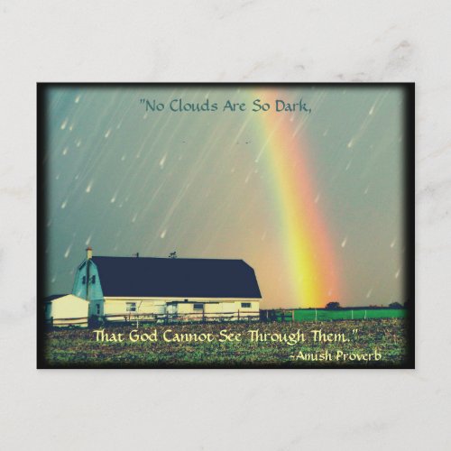 Amish Postcard Proverb Encouragement Religious