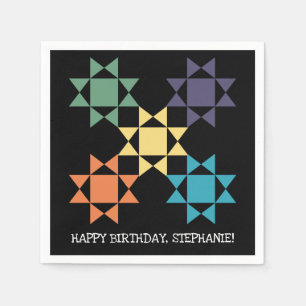 Amish Quilt Blocks Personalized Quilting Themed Na Napkins