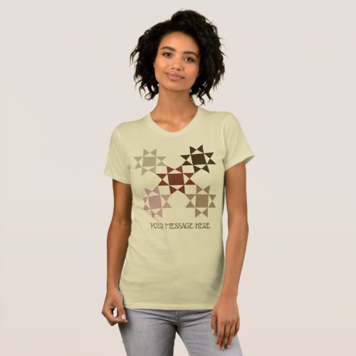 Amish Quilt Custom Message Graphic T_Shirt
