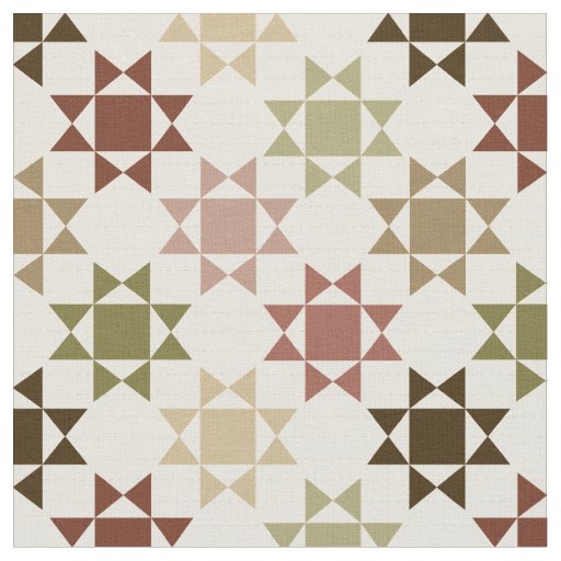 Amish Quilt Print Neutral Colors Patterned Fabric