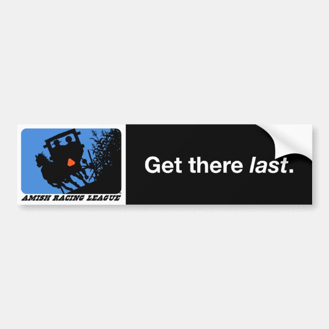 Amish Racing League bumper sticker (Front)