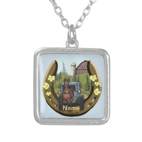 Amish Road Trip custom name necklace