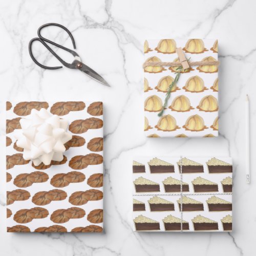 Amish Shoo Fly Pie Apple Dumpling Ginger Snaps Wrapping Paper Sheets