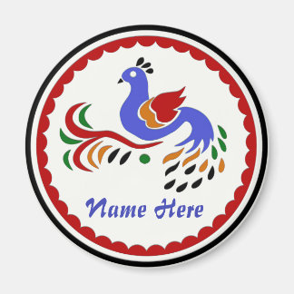 Amish Style Bird Drink Coaster Magnet