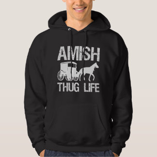 Amish Thug With Horse & Buggy Gangster  Hoodie