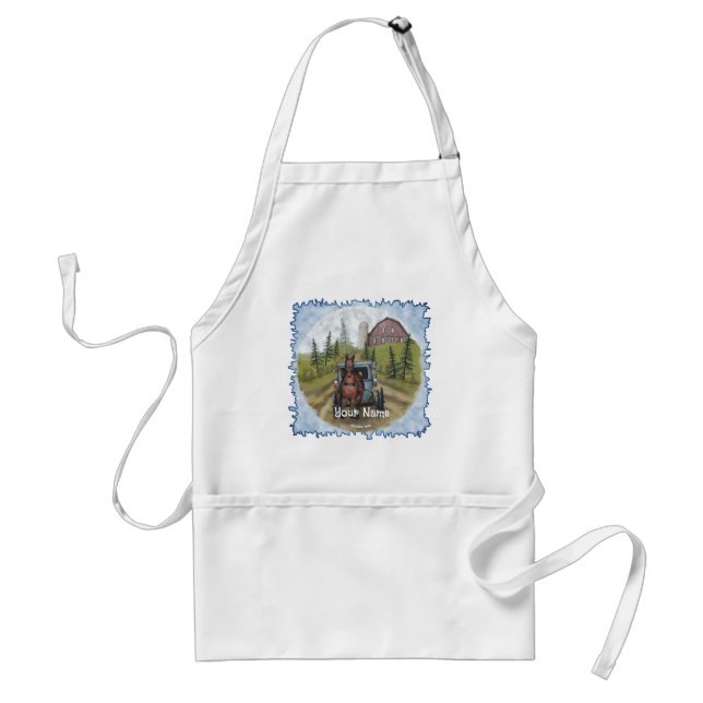 Amish Town Day Adult Apron (Front)
