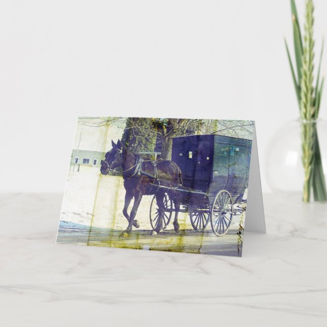 Amish Travel Birthday Card (Front)