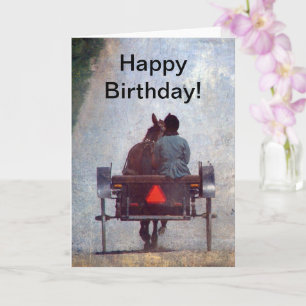 Amish Travel, Birthday Card