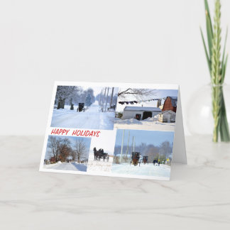 Amish Winter  Holiday Collage Card