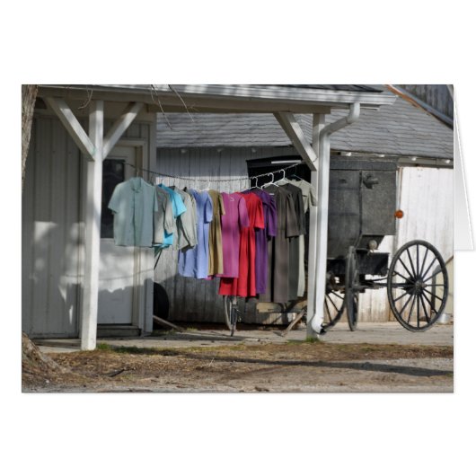 Amish Winter Laundry Cards (Front Horizontal)