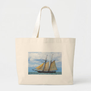 Amistad Under Sail Large Tote Bag