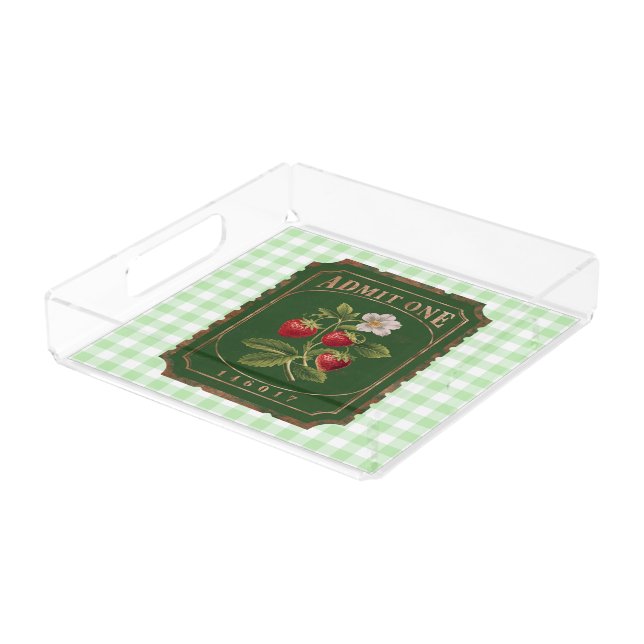 Amit one -Strawberry Acrylic Tray (Angled)