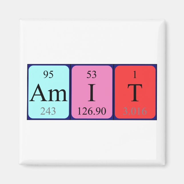 Amit periodic table name magnet (Front)