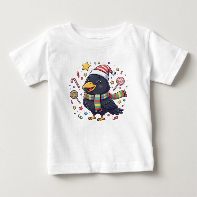 AMITA | Happy Crow - Candy Fun Baby T-Shirt (Front)