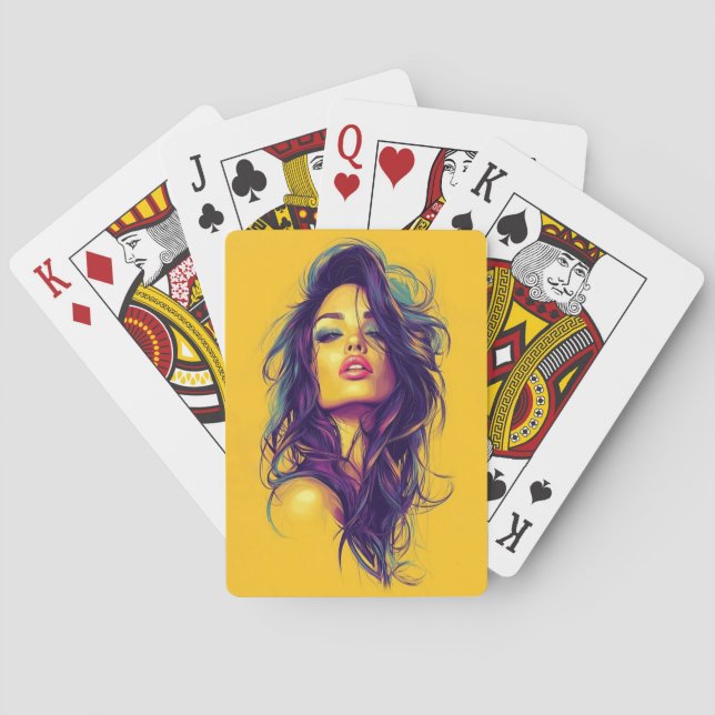 AMITA | Infinite Bloom | Neon Reverie  Poker Cards (Back)