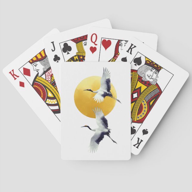 AMITA | Infinite Harmony | Golden Cranes Poker Cards (Back)