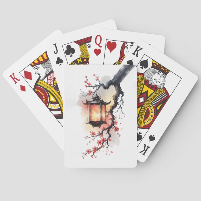 AMITA | Infinite Lantern | Cherry Blossom Light  Poker Cards (Back)