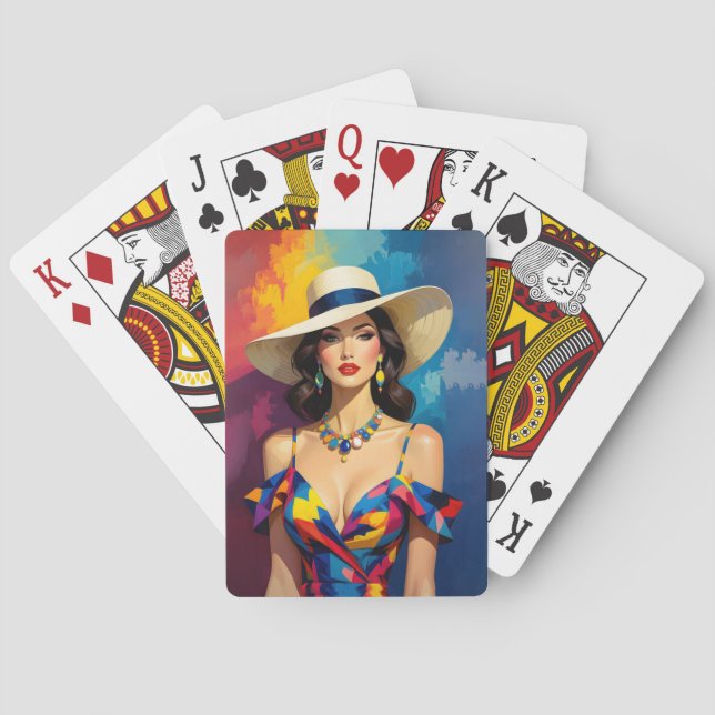 AMITA | Infinite Summer Muse | Abstract Elegance Poker Cards (Back)