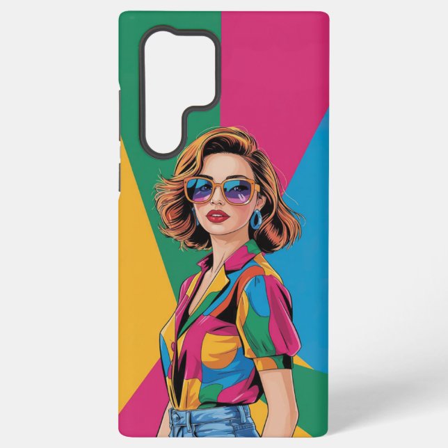 AMITA | Retro Color Pop Style Girl  Samsung Galaxy Case (Back)
