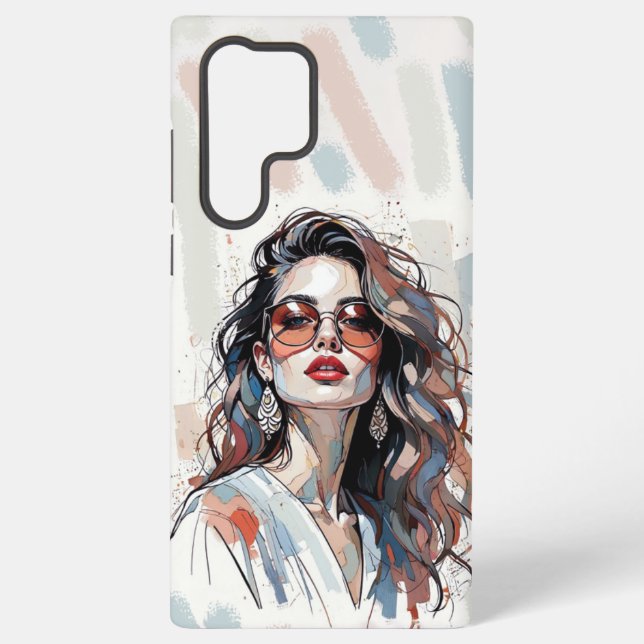 AMITA | Soft Pastel Art Woman Phone Cases (Back)