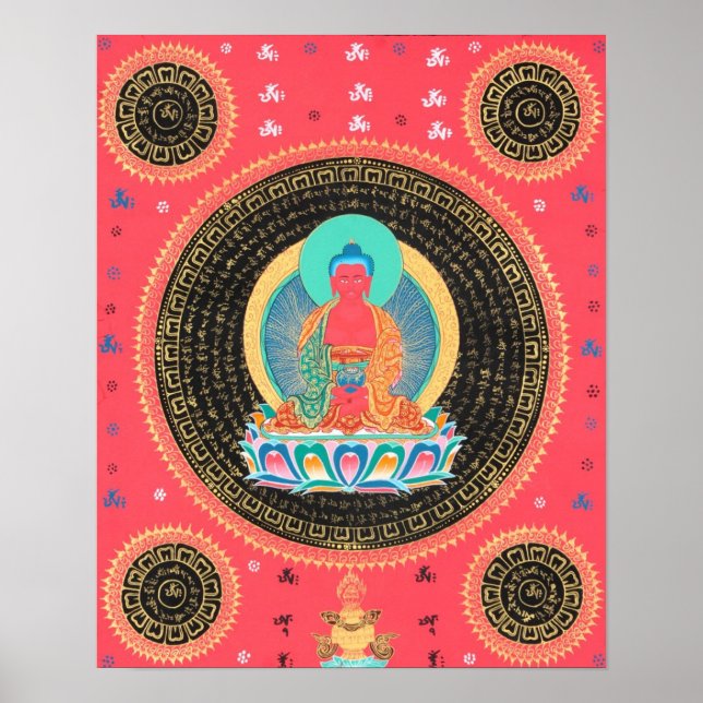 Amitabha Buddha Thangka Poster (Front)