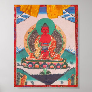 Amitabha Buddha Tibetan Buddhist Thangka Art Poster