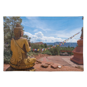 Amitabha Stupa & Peace Park Photo – Serene Buddha Cloth Placemat